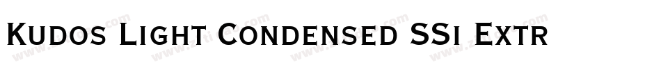 Kudos Light Condensed SSi Extra Light Condensed字体转换